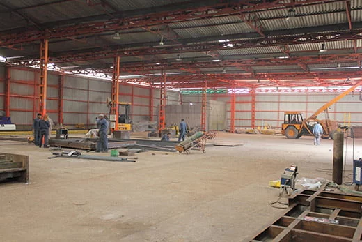 inside view of working area