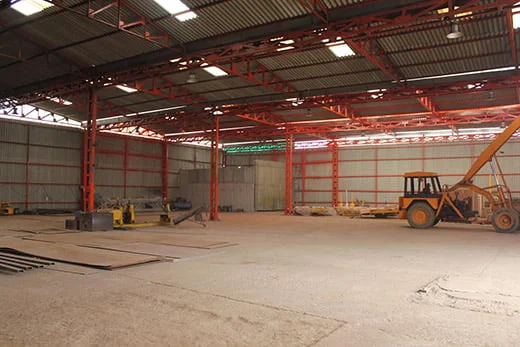 inside view of cutting area