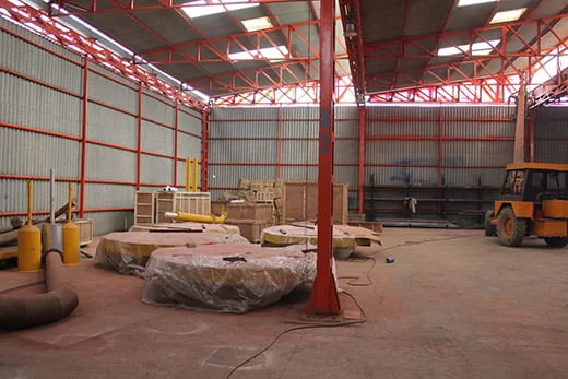 inside view of working area