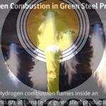 Green Steel Production with Hydrogen Combustion using hydrogen flames in an industrial steel furnace