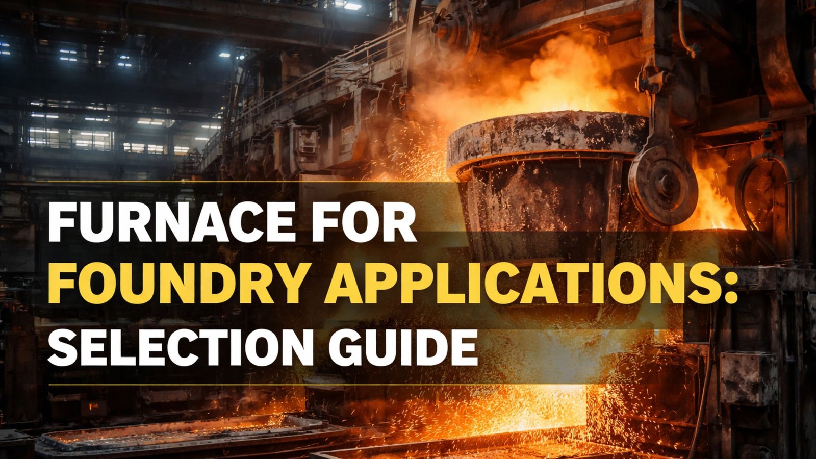 Furnace for foundry applications showing molten metal melting in an industrial foundry furnace