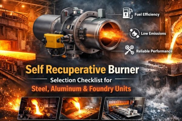 Self recuperative burner selection checklist for steel, aluminum and foundry units
